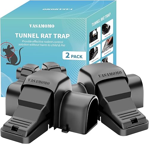 Gran Trampa para Ratas, Trampas de Túnel de Doble Entrada Humanas para Ratas, Ratones y Ardillas, Trampa para Roedores de Instantánea Eliminación