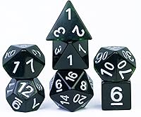 Vista 16 de Juego de 11 dados poliédricos de resina DND, dados de jade D&D para juegos de rol, juego de mesa RPG (verde)