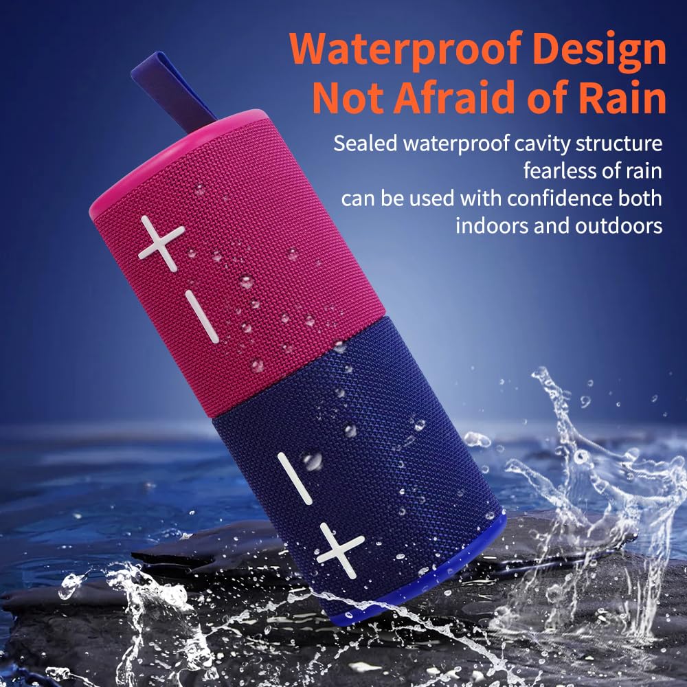 Haut-parleur Bluetooth magnétique divisible 2 en 1, étanche à design color block, double haut-parleur portable sans fil divisible 20W son stéréo puissant, Bluetooth V5.3, 24H d'autonomie, véritable