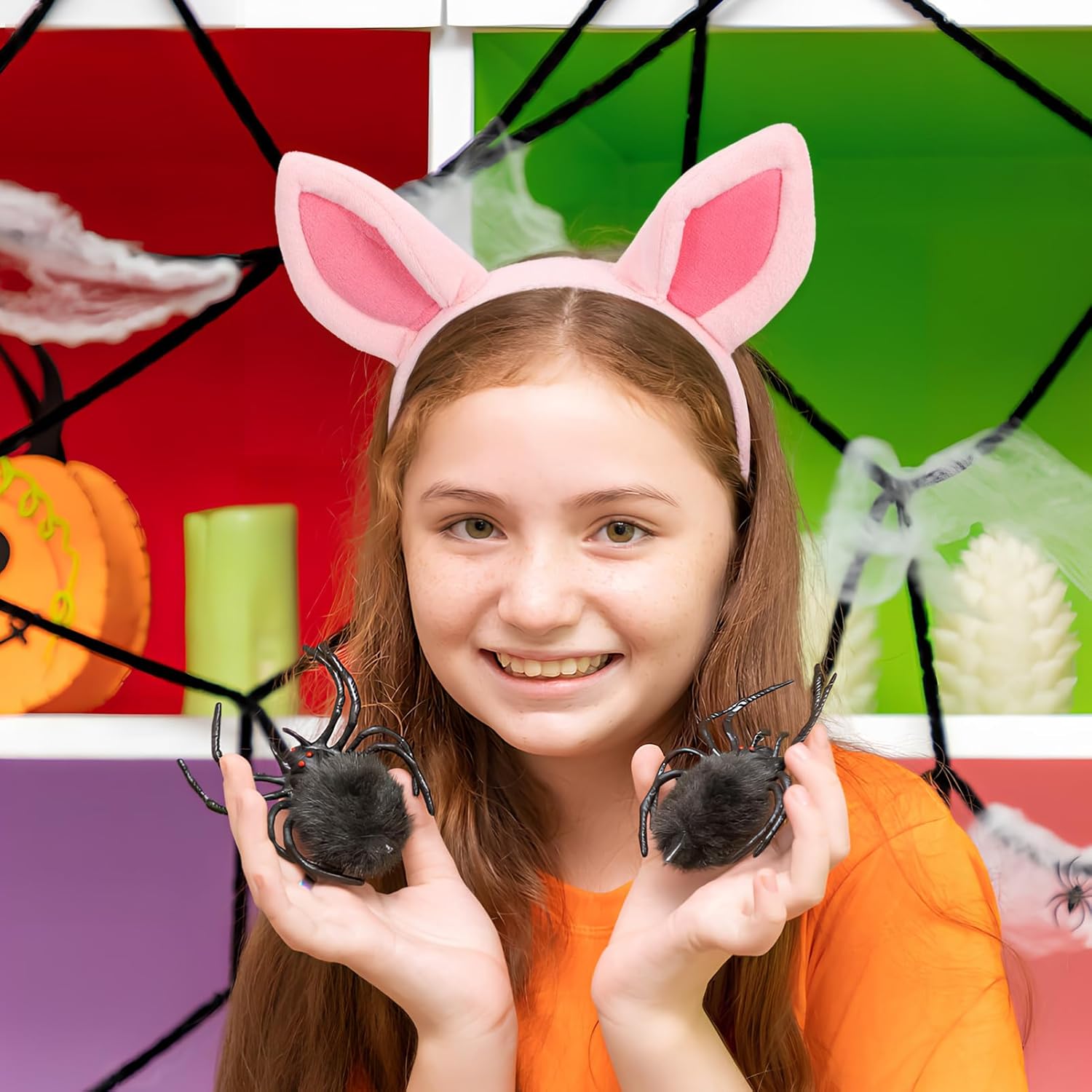 NUOBESTY Pig Ear Headband Halloween Costume Accessory Flexible Pink Animal Ears Hairband for Kids Party Cosplay Performance Prop One Size Fits Most - Image 7