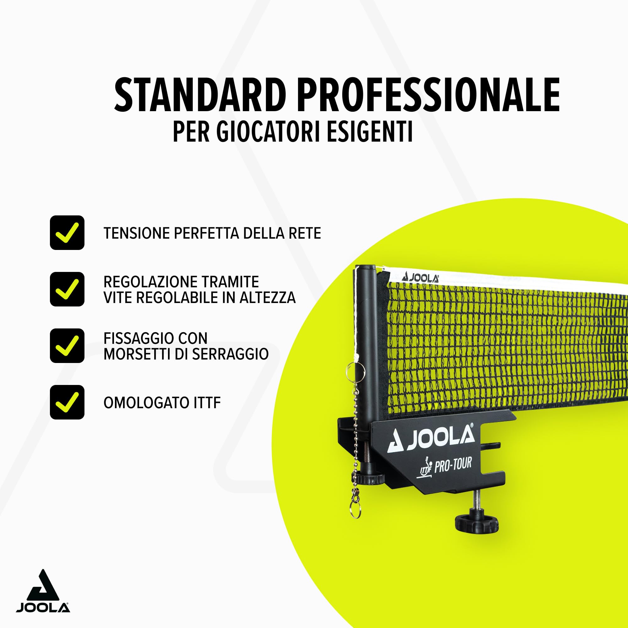 Joola - Set da Ping Pong Unisex per Adulti, 152 cm, Colore: Nero