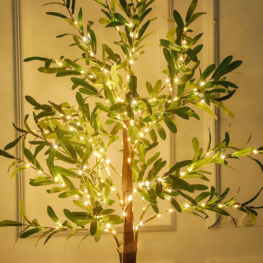 LOGT LED Baum Lichter Künstlich Olivenbaum 180cm 300 LED