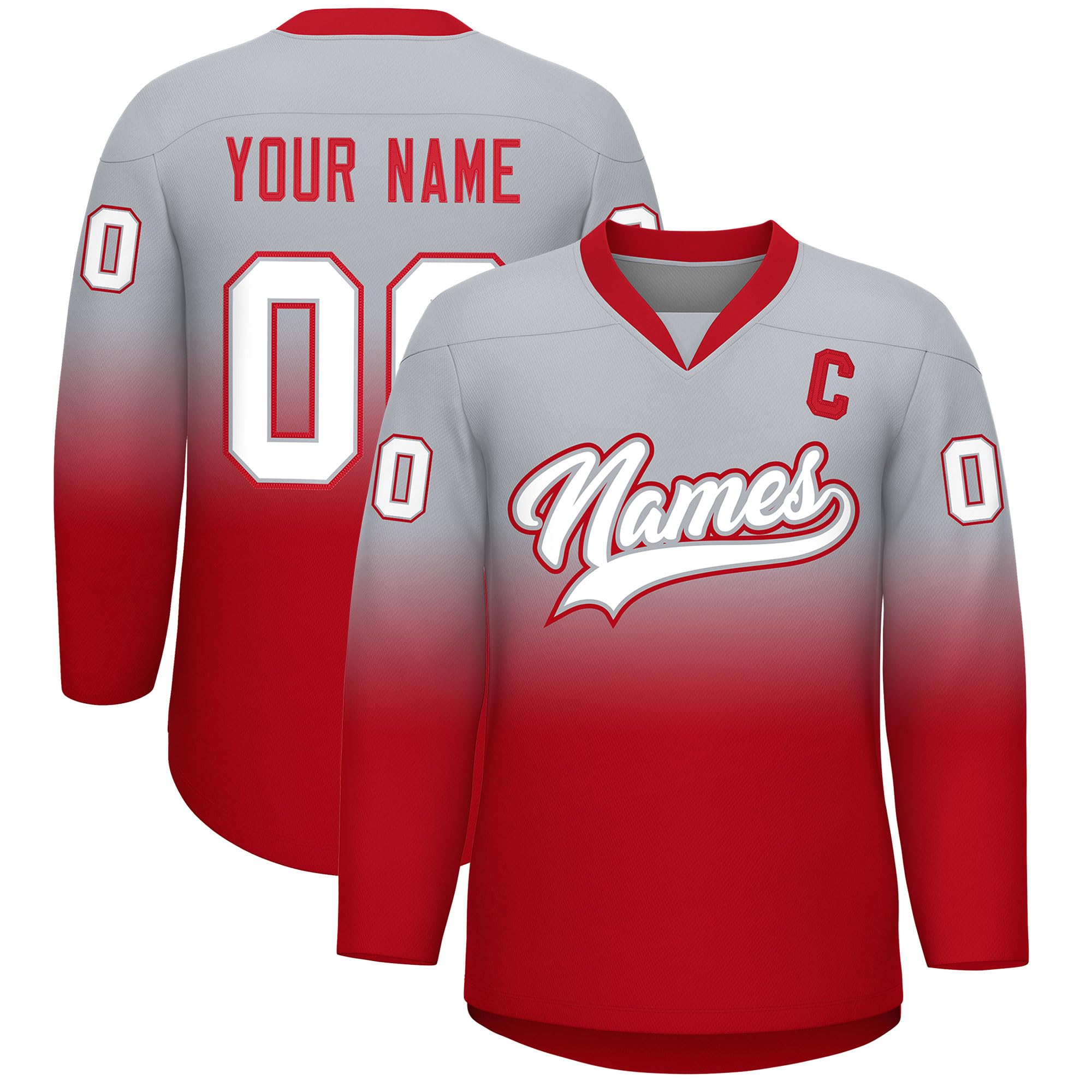 KXK Personalized V-Neck Hockey Jerseys for Men Youth,Custom Hockey Uniform Stitched or Printed Name Number Logo