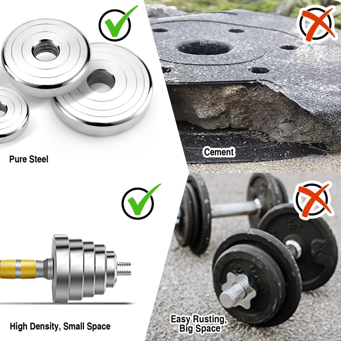 PHOEROS Adjustable Dumbbell Set - 44/66 LBS weights set, Dumbbell Barbell 3 in 1, Steel Dumbbells Pair with Connecting Rod for Adults Women Men Fitness Workout, Home Gym Exercise Training Equipment PHOEROS Adjustable Dumbbell Set - 44/66 LBS weights set, Dumbbell Barbell 3 in 1, Steel Dumbbells Pair with Connecting Rod for Adults Women Men Fitness Workout, Home Gym Exercise Training Equipment