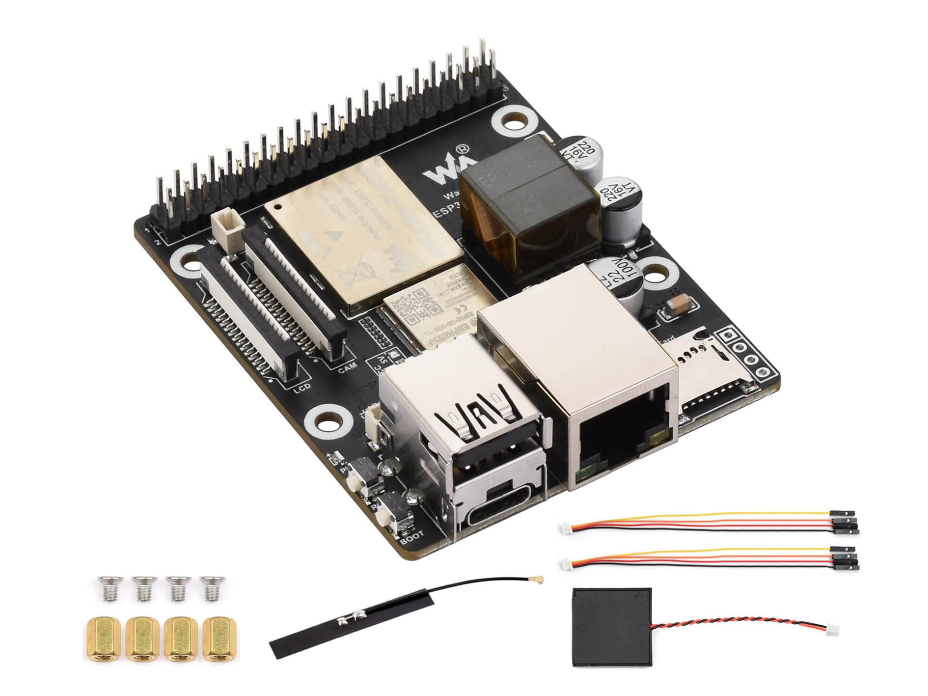 ESP32-P4-WIFI6-POE-ETH zestaw płytki rozwojowej oparty na ESP32-P4 i ESP32-C6, zintegrowany moduł PoE, obsługuje Wi-Fi 6 i Bluetooth 5, z MIPI-CSI/DSI, USB OTG 2.0, portem Ethernet itp.