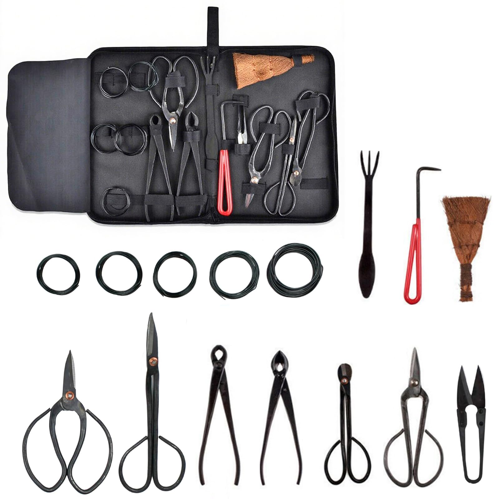 15 Pièces Ensemble d'Outils de Jardinage