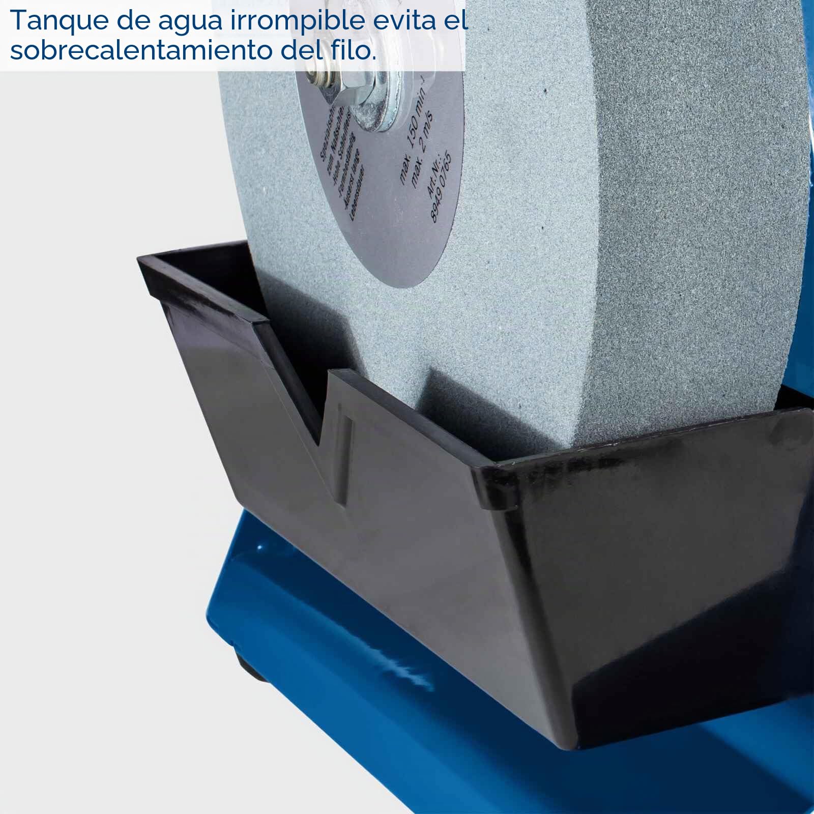 Scheppach TIGER 2500 - Afiladora de piedra mojada, 1 unidad, Azul / Plateado / Negro