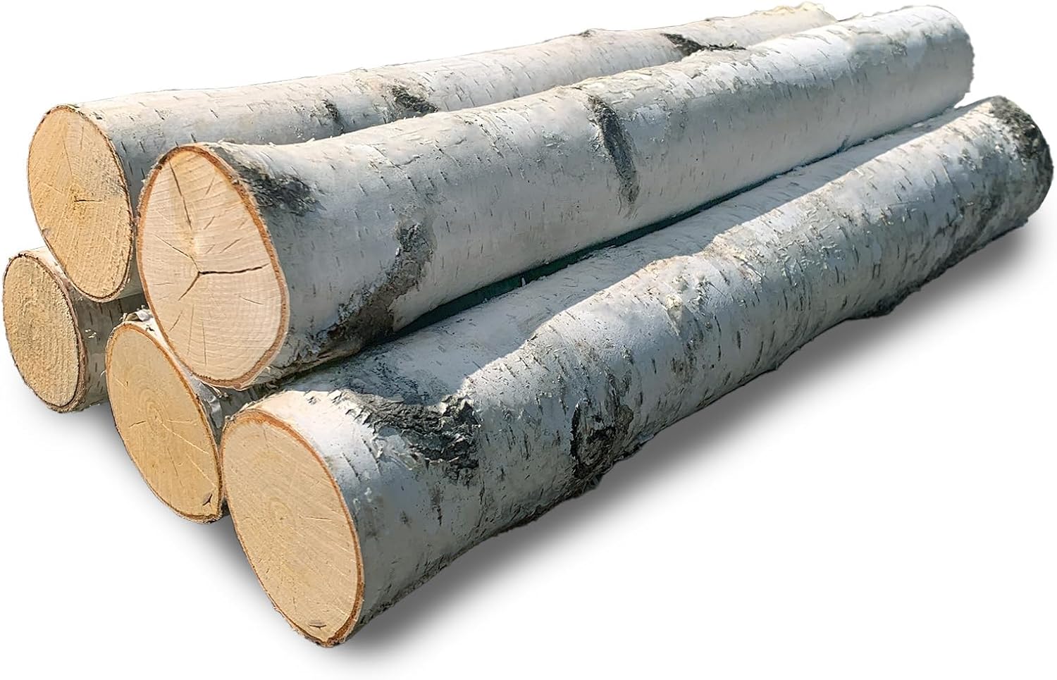 Wilson White Birch Fireplace Large Long Logs, 23-24" L x 3-4" D (Set of 5)
