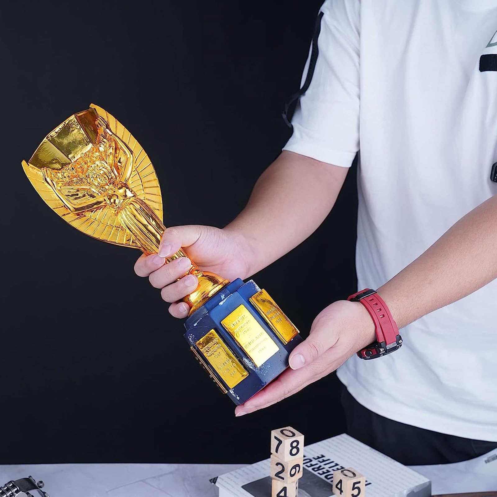 Trofeos de campeones Copas Premio tamaño Completo restaurados 1:1 Recuerdos fútbol Objetos colección Deportivos Tema Bar