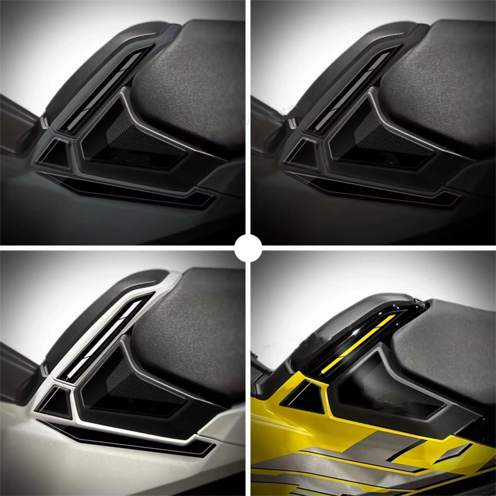 Compatibile Con X-ADV Per 750 2025 Carbon Look 3D Gel Protezione Inferiore Della Sella Del Motociclo Adesivo Impermeabile Durevole Antiscivolo Serbatoio(C)
