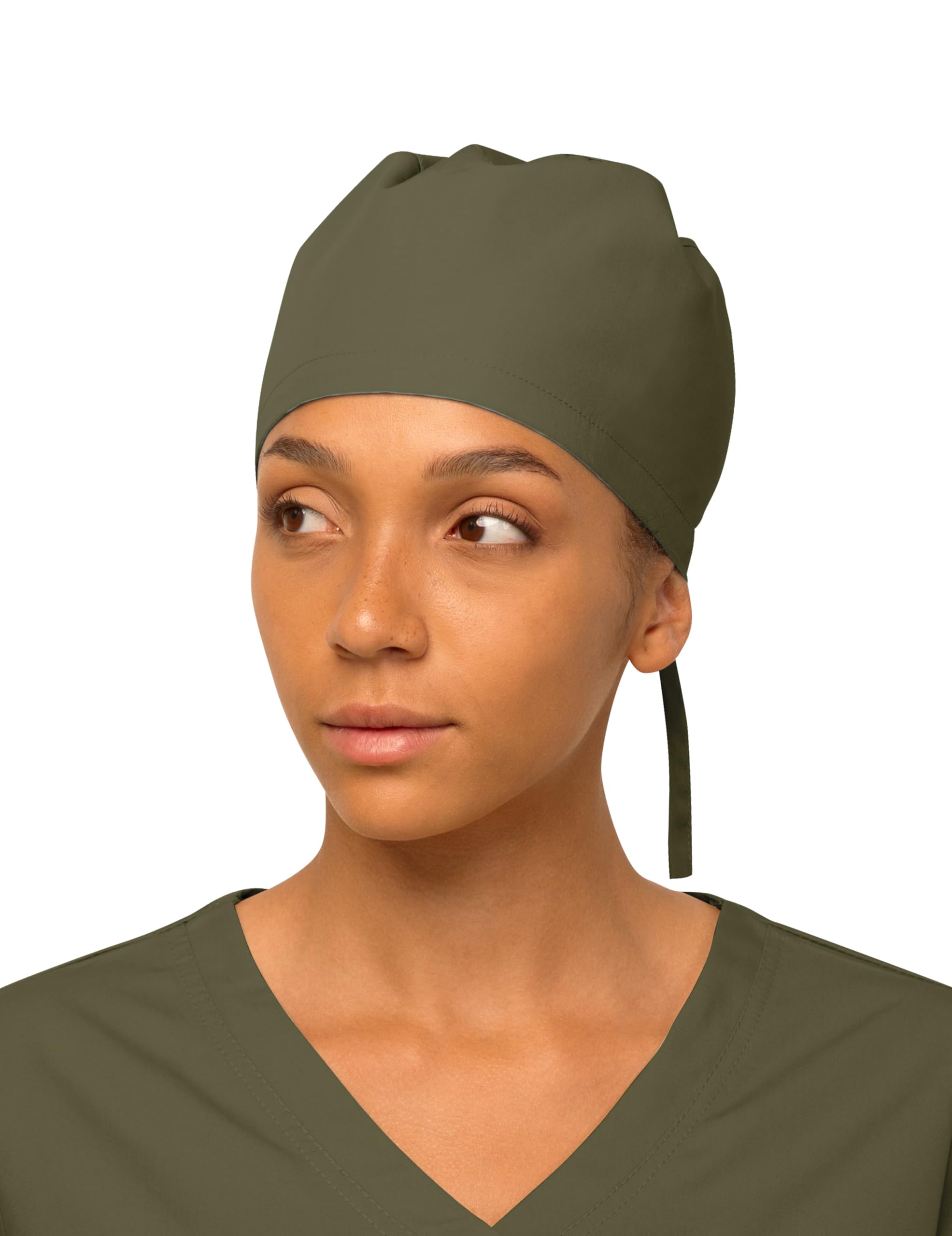 Women’s Working Scrub Cap with Adjustable Elastic Tie-Back – Lightweight, Washable Nursing Cap with Built-in Sweatband
