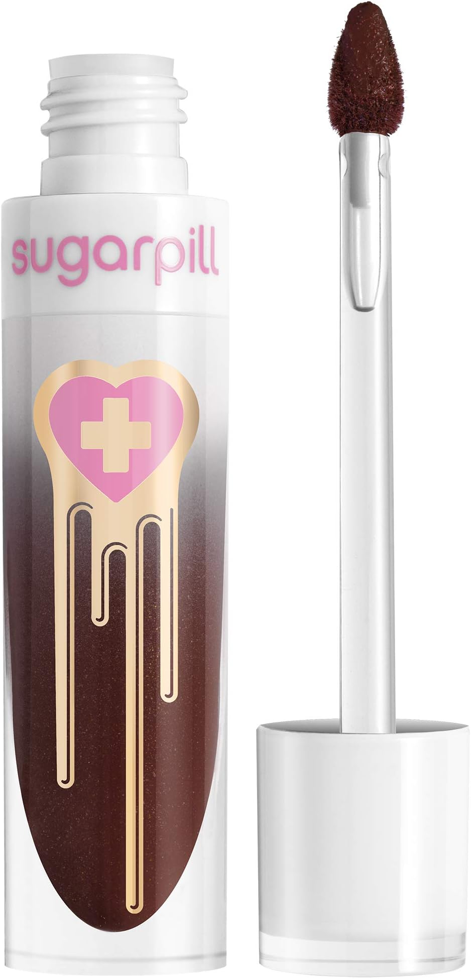 Sugarpill Matte-to-Sparkle Liquid Glitter Lipstick, Truth or Dare (Dark Red)