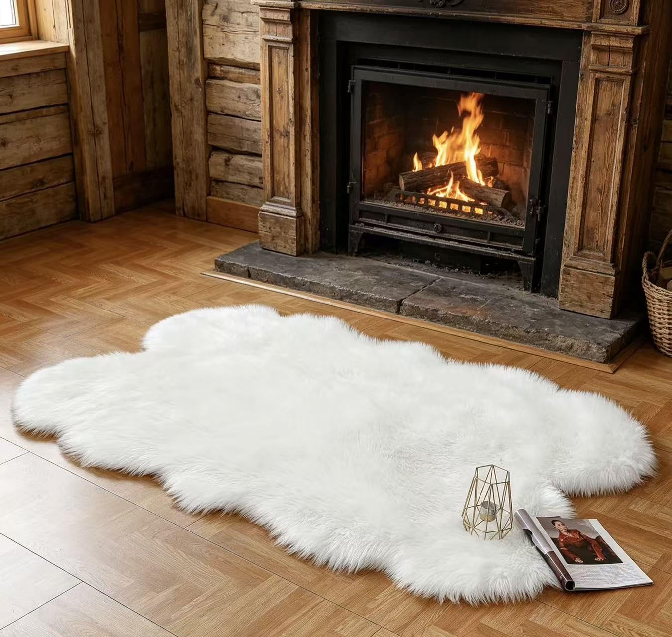 CKLZSAY Faux Fur Rug