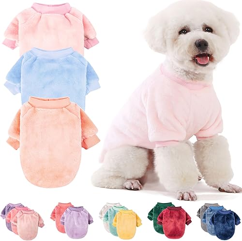 Suéter para perro, paquete de 2 o 3, ropa para perro, abrigo para perro, chaqueta para perros pequeños o medianos, niños o niñas, suéteres