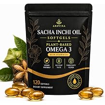 Sacha Inchi Oil Softgels -120ct, Plant-Based, Vegan Fish Oil Alternative, with Vitamin D3, No Fishy Taste, Clean Daily Support1
