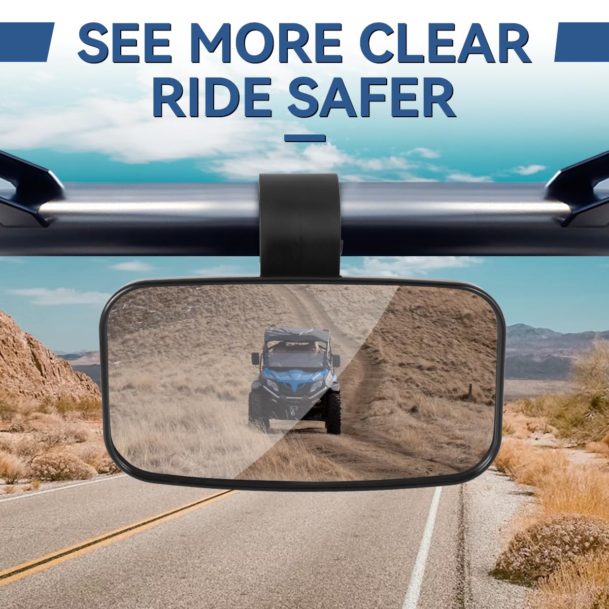 UTV 1.75" - 2" Rear View Side Mirrors Kit For CFMOTO ZFORCE 500 - Foto 14