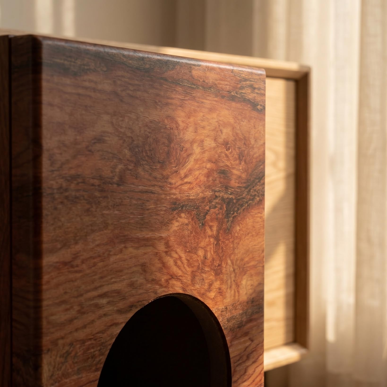 Ganazono Cassa Acustica in Legno Con Finitura Elegante Cachi Scatola Audio Vuota Resistente Per Altoparlanti Auto E Subwoofer Per Camion Migliora Stabilità Sonora E Qualità Audio in Viaggi