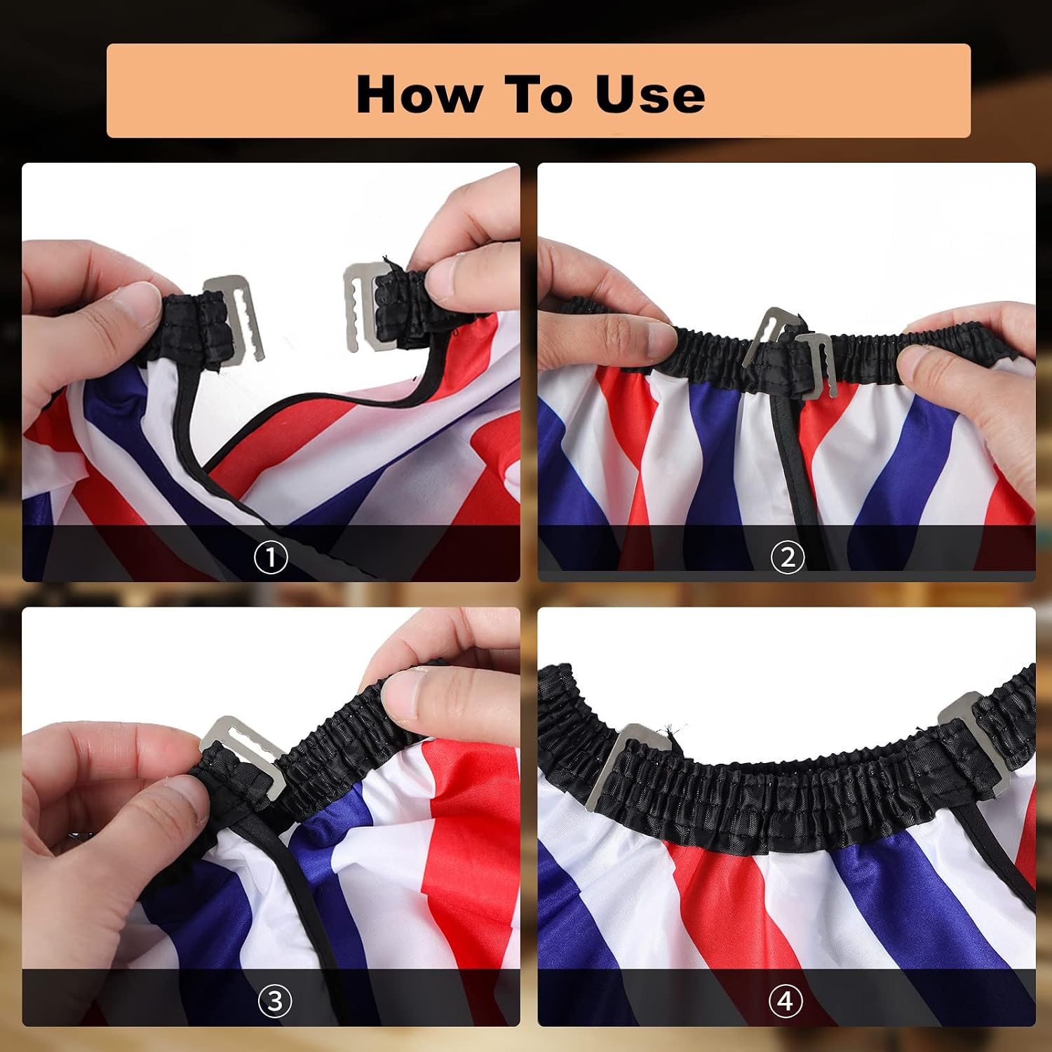 YELEGAI Barber Cape and Neck Duster Brush,Waterproof Polyester Salon Hair Cutting Cape, Haircut Cape with Adjustable Elastic Neck
