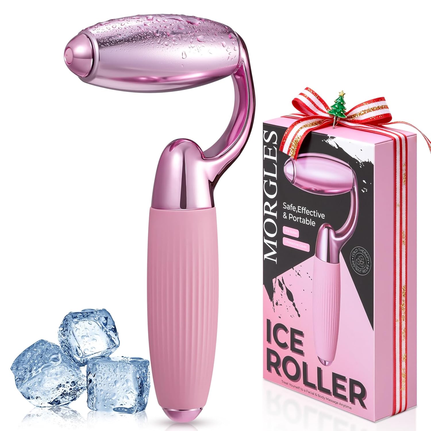 MORGLES Ice Roller for Face Professional Face Roller Cryotherapy Tool to Reduce Puffiness Redness Headaches Tighten Skin and