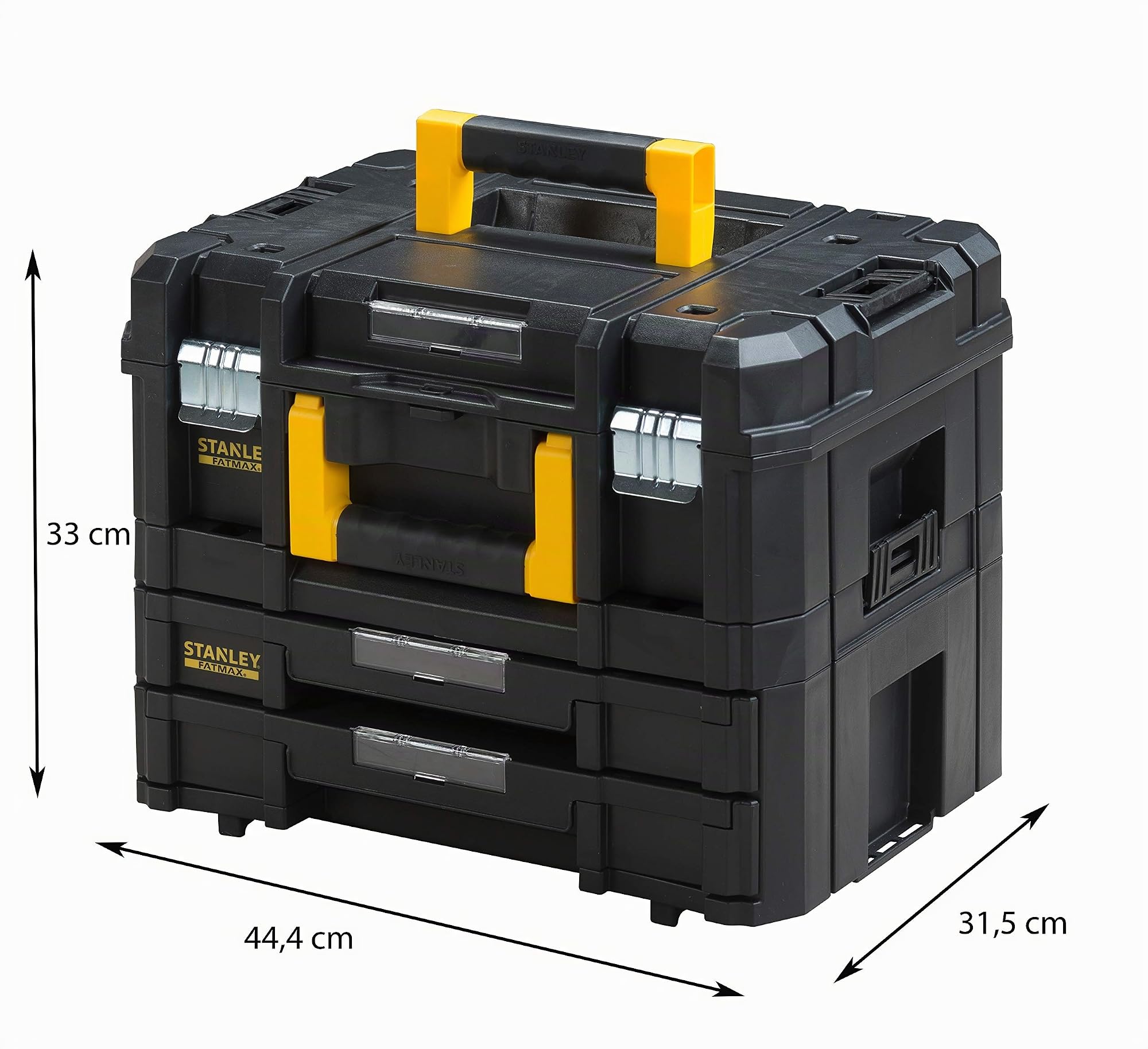 Stanley FMST1-71981 Kit 2 Mallettes Modulable Tstak/PRO-STACK Gamme Fatmax - 21.5L & STANLEY - ORGANISEUR GRANDE CAPACITÉ STANLEY FATMAX PRO-STACK - FMST82967-1