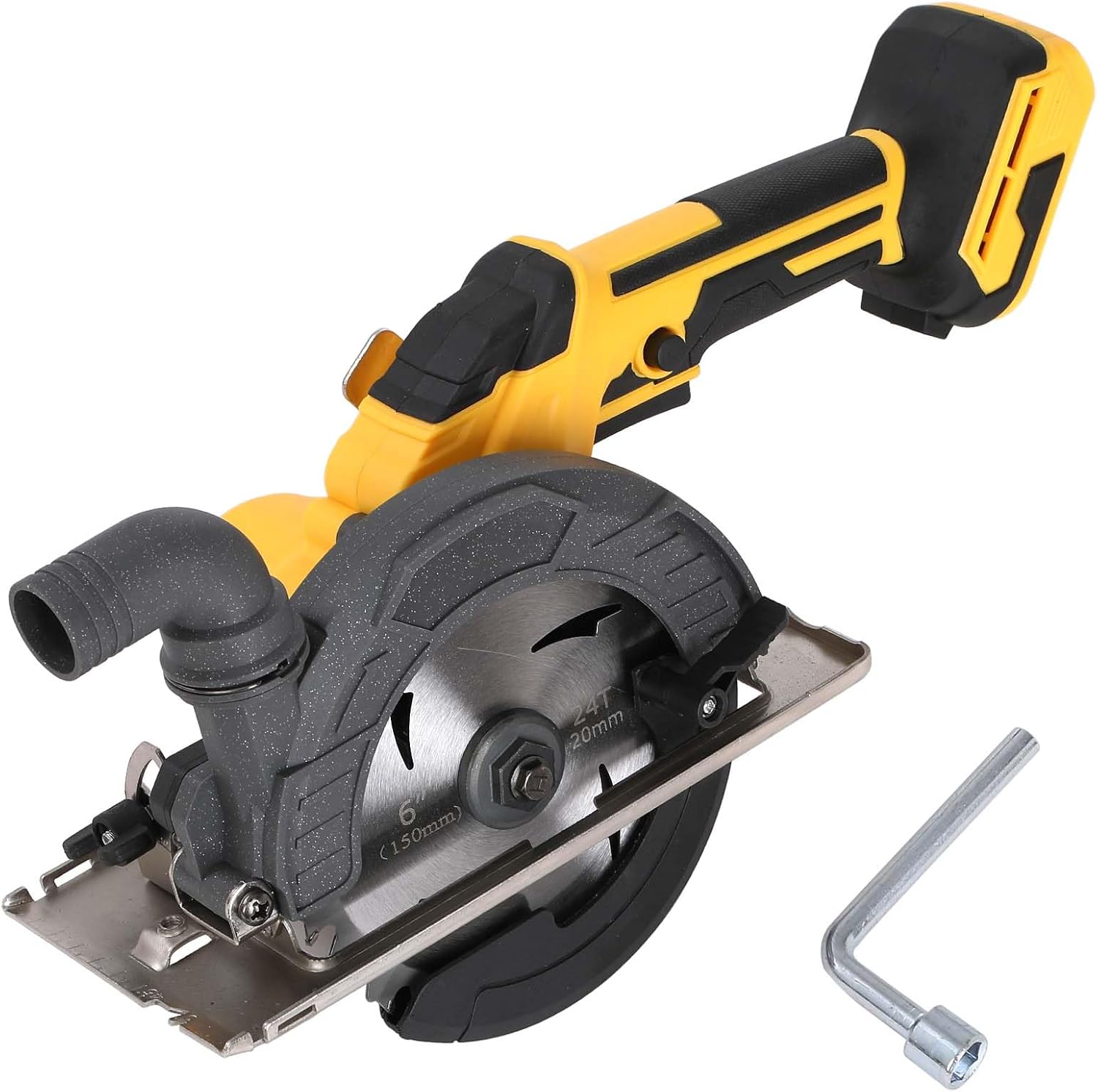 6" Brushless Cordless Circular Saw Compatible with Dewalt 20V Battery (Not Included) - 6900 RPM, Compact & Lightweight- Small Circular Saw for Wood, Soft Metal, Plastic, Tile