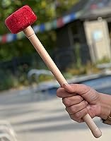 Vista 1 de DharmaObjects - Cuencos tibetanos para cantar, mazo de fieltro y madera de 12 pulgadas (12 x 2.5 pulgadas)