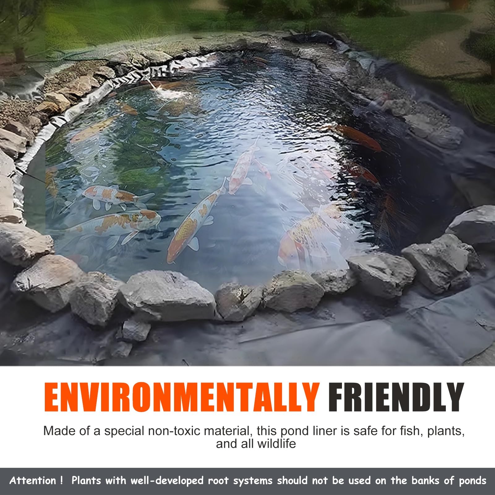 ウォーターマット Amazon.com: Pond Liner 3x4m 4x4m 5x8m 6x10m 10x12m Black