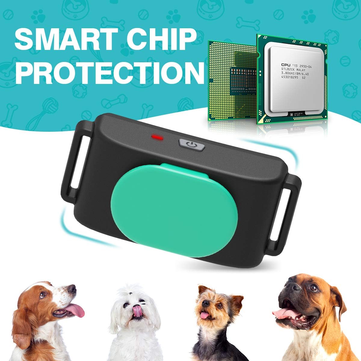 Upgraded Bark Collar- Humane Dog Bark Collar with 3 Beep Vibration Modes-Rechargeable Anti Barking Collar for Small, Medium, Large Dogs