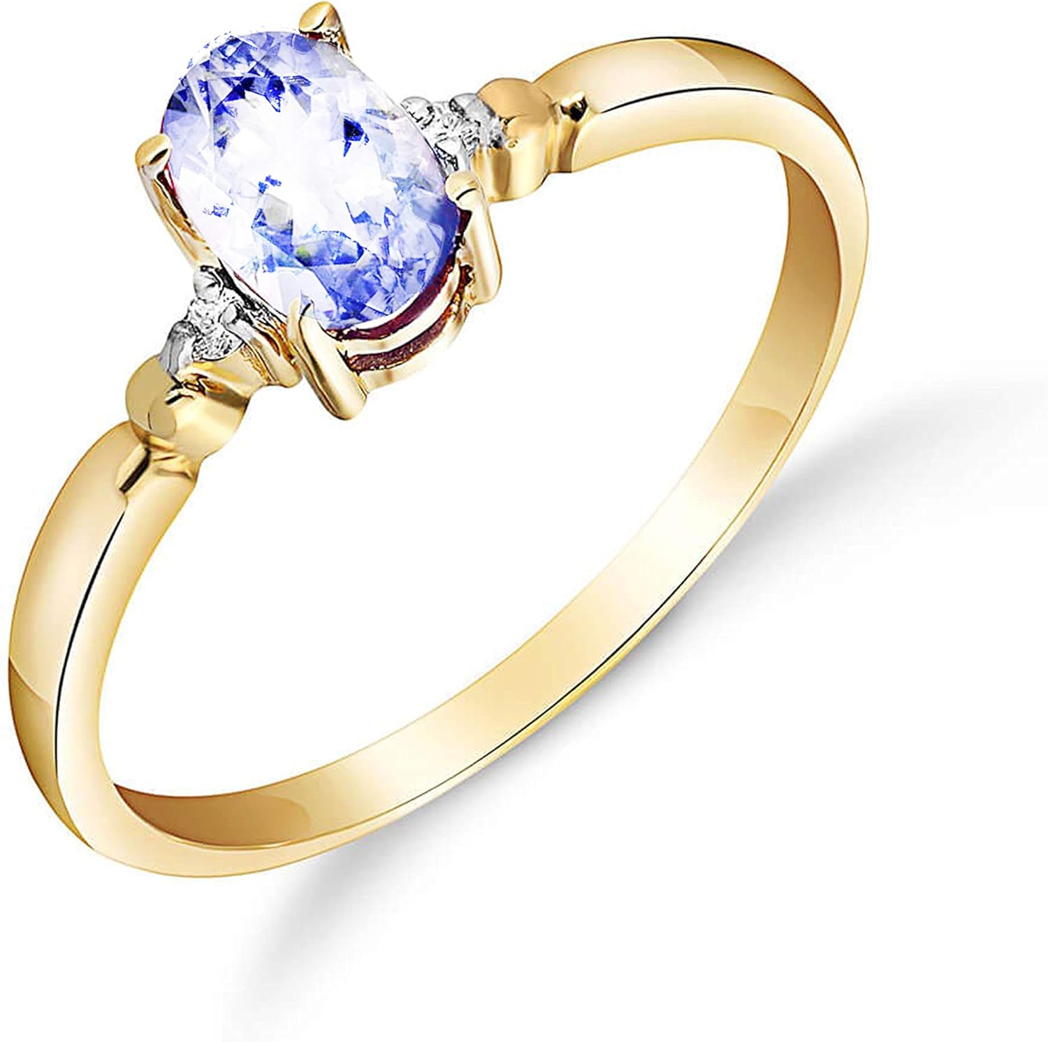 Galaxy Gold GG 14k Yellow, White, Rose Gold Ring with Natural Diamonds and Tanzanite - Image 3