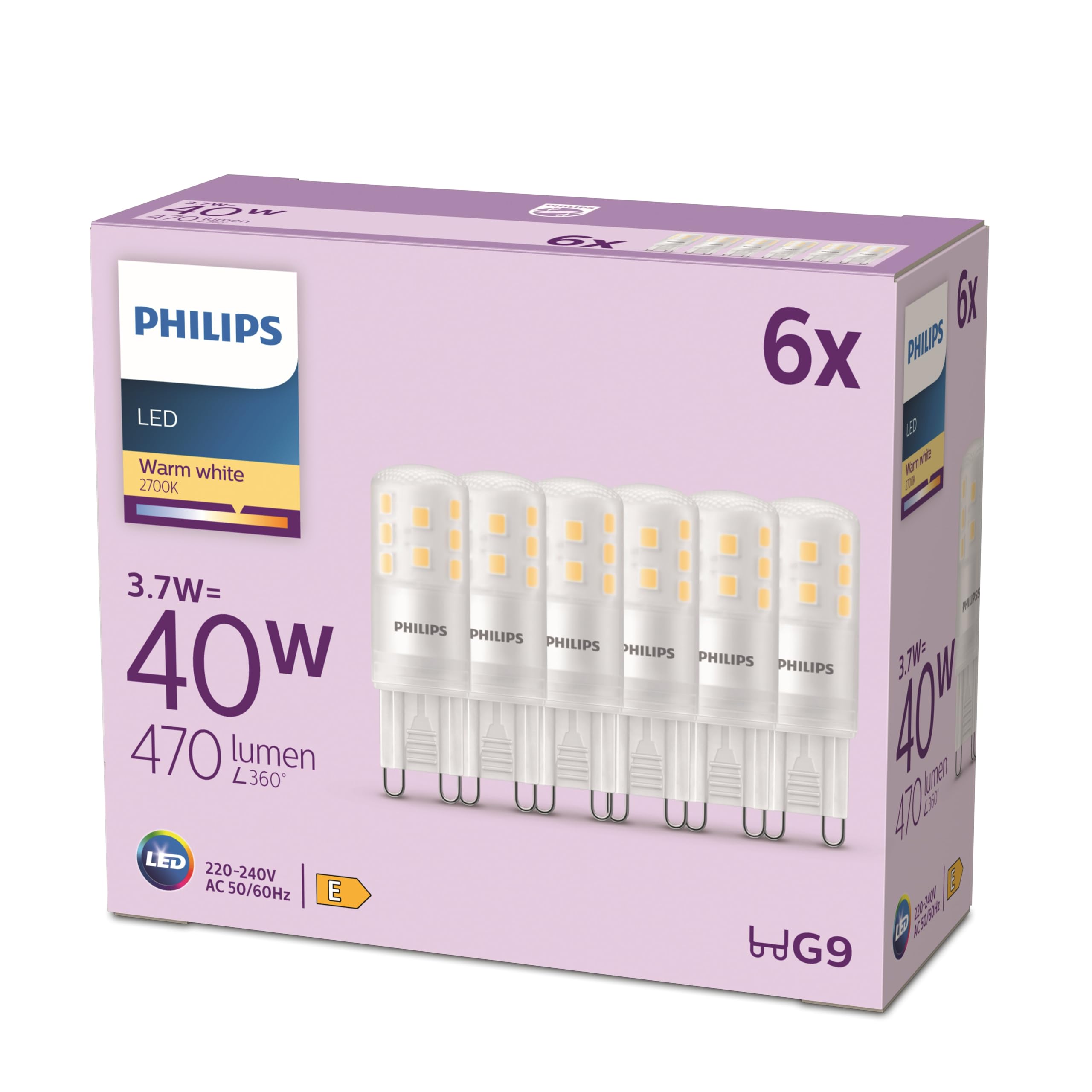 PHILIPS LED 40W G9 WW ND 6CT/6 EC, Matt
