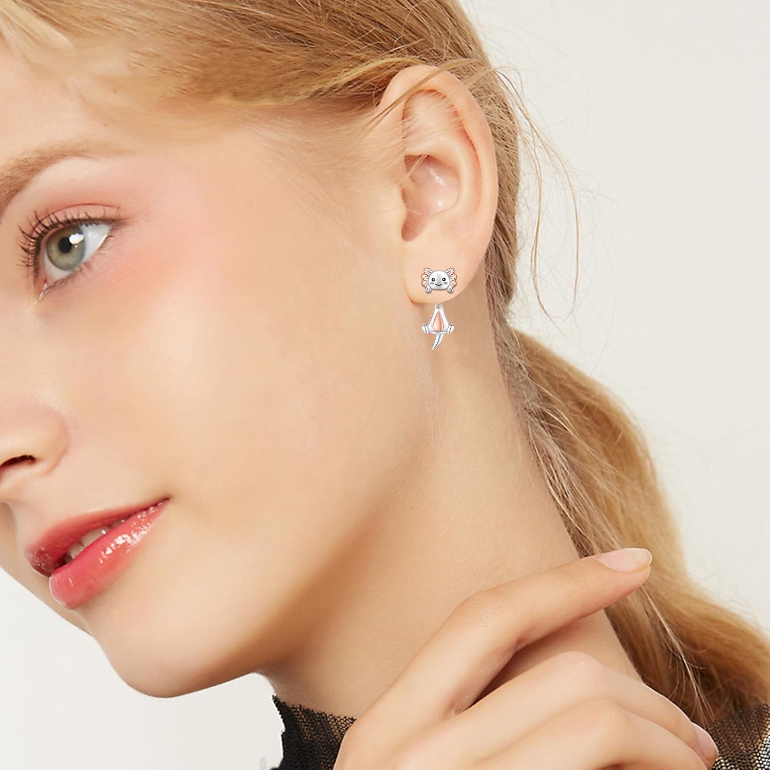 Axolotl Earrings 925 Sterling Silver Axolotl Stud Earrings Axolotl Jewelry Gifts for Women