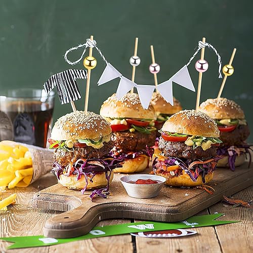 Miniatura 5 de Palillos de dientes con sabor para aperitivos, palillos de alimentos, palillos de hielo para romper hielo, 150 piezas de pinchos de madera para