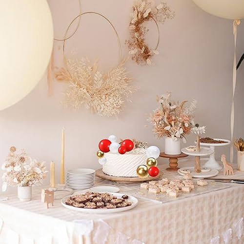 Miniatura 6 de Rsstarxi 30 piezas de miniglobos para tartas, bolas de espuma, decoración de bolas de perlas de imitación, decoración para baby shower, boda,