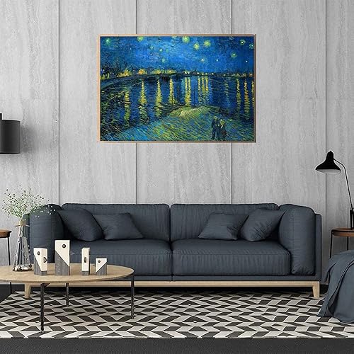 Miniatura 8 de Rompecabezas de 1000 piezas de girasoles para adultos de Vincent Van Gogh de 27.56 x 19.69 pulgadas, rompecabezas de 1000 piezas para adultos y