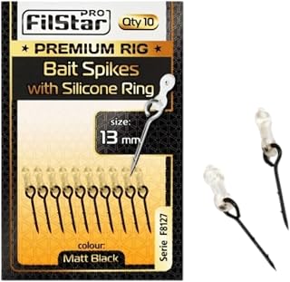 Bait Spikes mit Silikonring 13mm, 10er-Set