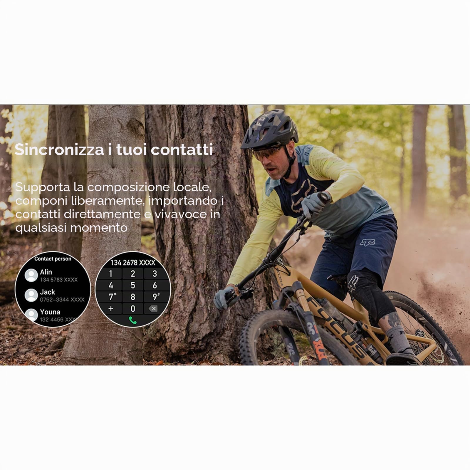 K52 Smartwatch Fitness con Schermo Touch IPS da 1,39 Pollici, Impermeabile IP67, Chiamate BT, Diverse Modalità Sportive