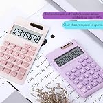 Basic Calculator, Desktop Cute Pocket Size Mini Calculators for School, Office, Home (Pink)
