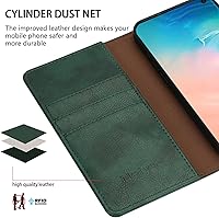 Vista 4 de Funda tipo cartera para Samsung Galaxy S10 con bloqueo RFID, soporte de ranura para tarjetas, funda protectora de cuero para Samsung Galaxy S10