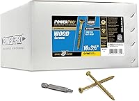 PowerPro #10 x 3-1/2" Premium Bronze Deck Screws - 1000 Pack Exterior Wood Screws, No Pre-Drill, T25 Star Bit, Rust-Resistant for Decks & Fencing