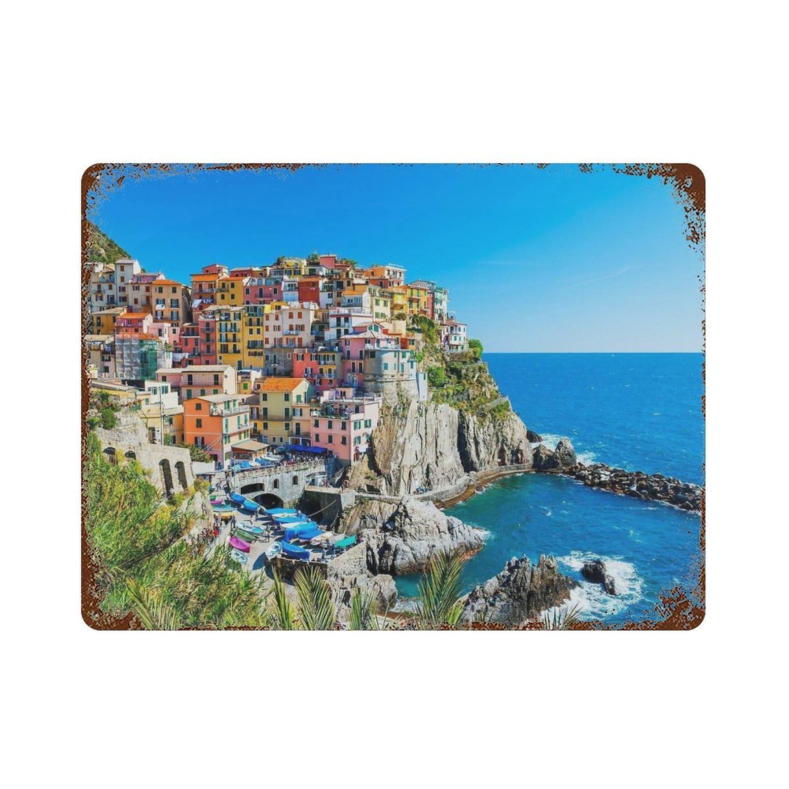 xiaoxiaoshen Real Photo Italy Decor Europe Wall Decor Art Metal Tin Poster Modern Home Decor Art Home Bar Shop Decorations Vintage Sign 30x40cm