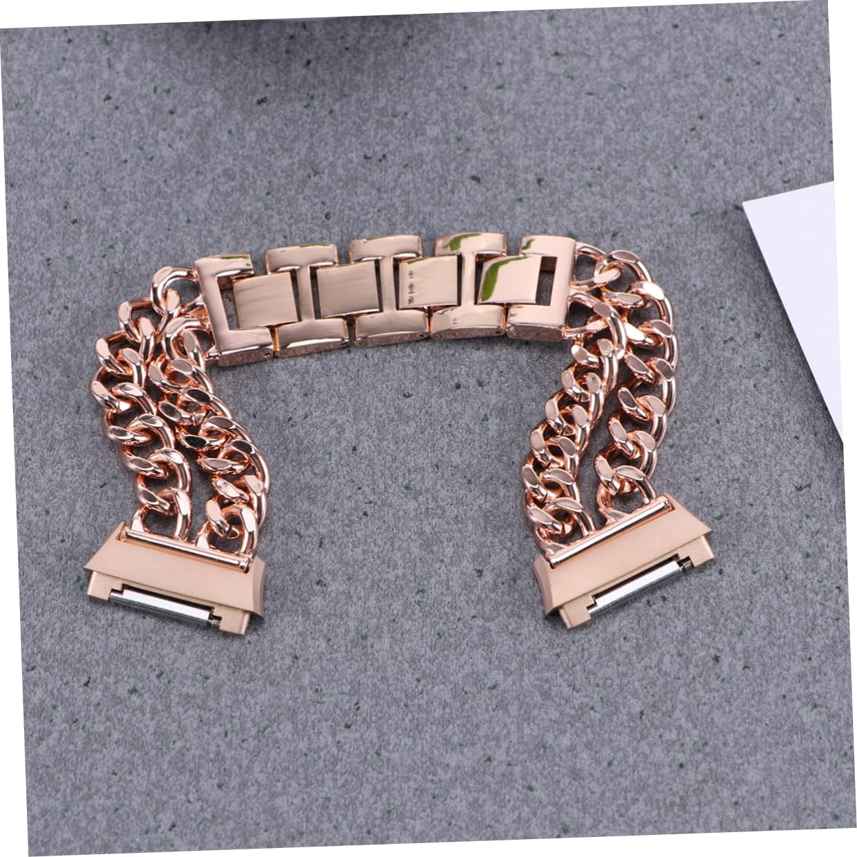 Gatuida 2 Pièces Bracelet Double Rangée Chaîne Bracelet De Montre En Acier Ceinture En Acier Inoxydable