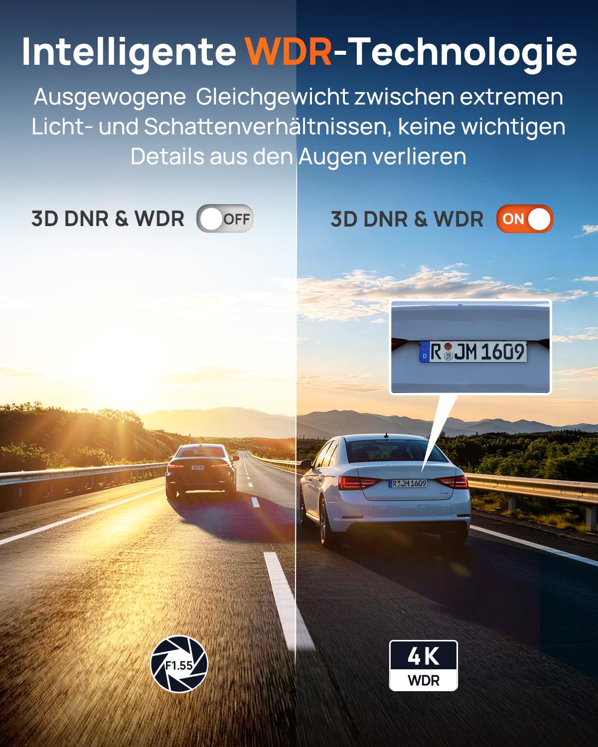 70mai M310 Plus 4K Dashcam 2160P Mini mit 360° Drehbarl, WiFi, G-Sensor, Super Nachtsicht, WDR, F1.55 Blende, 24h Parküberwachung, Loop-Aufnahme, 256 GB