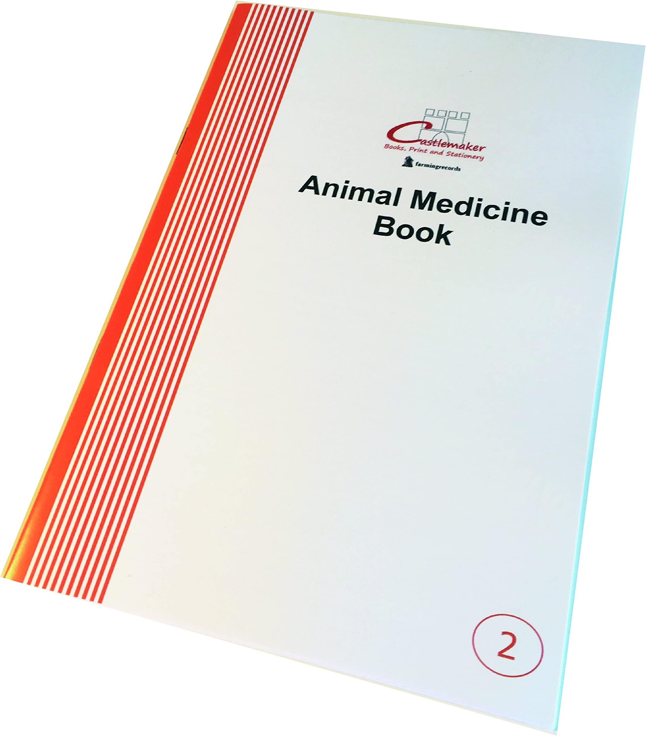 Castlemaker: Animal Medicine Combined Record Book, A5 Size (M002) 30 Pages for Application, Stock Keeping and Disposal of Livestock Medicines, Thick Smooth Paper, Finished by Hand in The UK