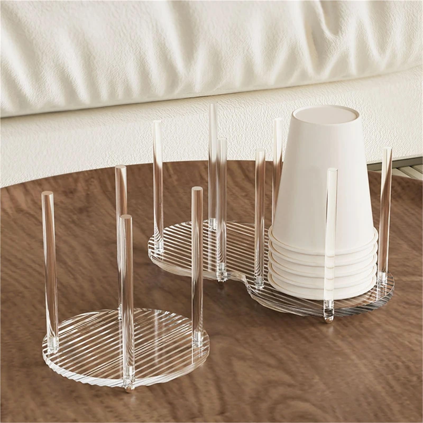 Portavasos De Papel Acrylic Transparent Paper Cup Holder Water Tea Cups Dispenser Rack Coffee Kitchen Storage Organization para Hogar(Color 2)
