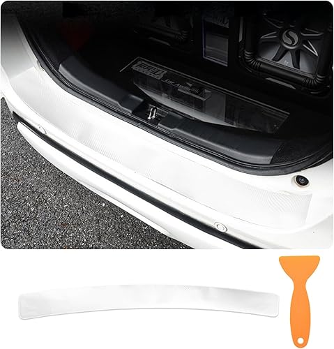 Kewucn Protector de parachoques trasero de automóvil, tira de entrada de puerta de maletero antiarañazos y abrasión, calcomanías antideslizantes de