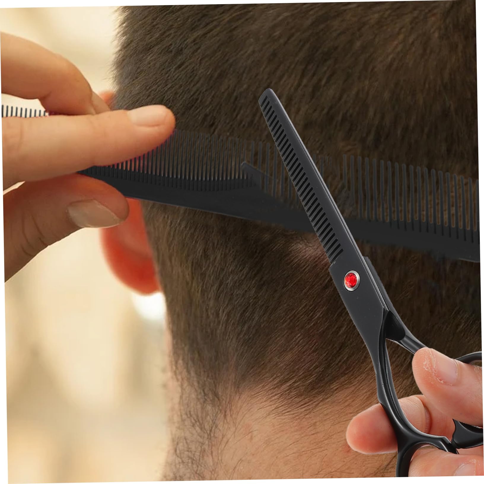Ipetboom 2pezzi Forbice Per Sfoltire Professionale Acciaio Inossidabile Con Denti Strumento Da Parrucchiere Per Taglio e Texture Dei Per Barber e Saloni Di Bellezza