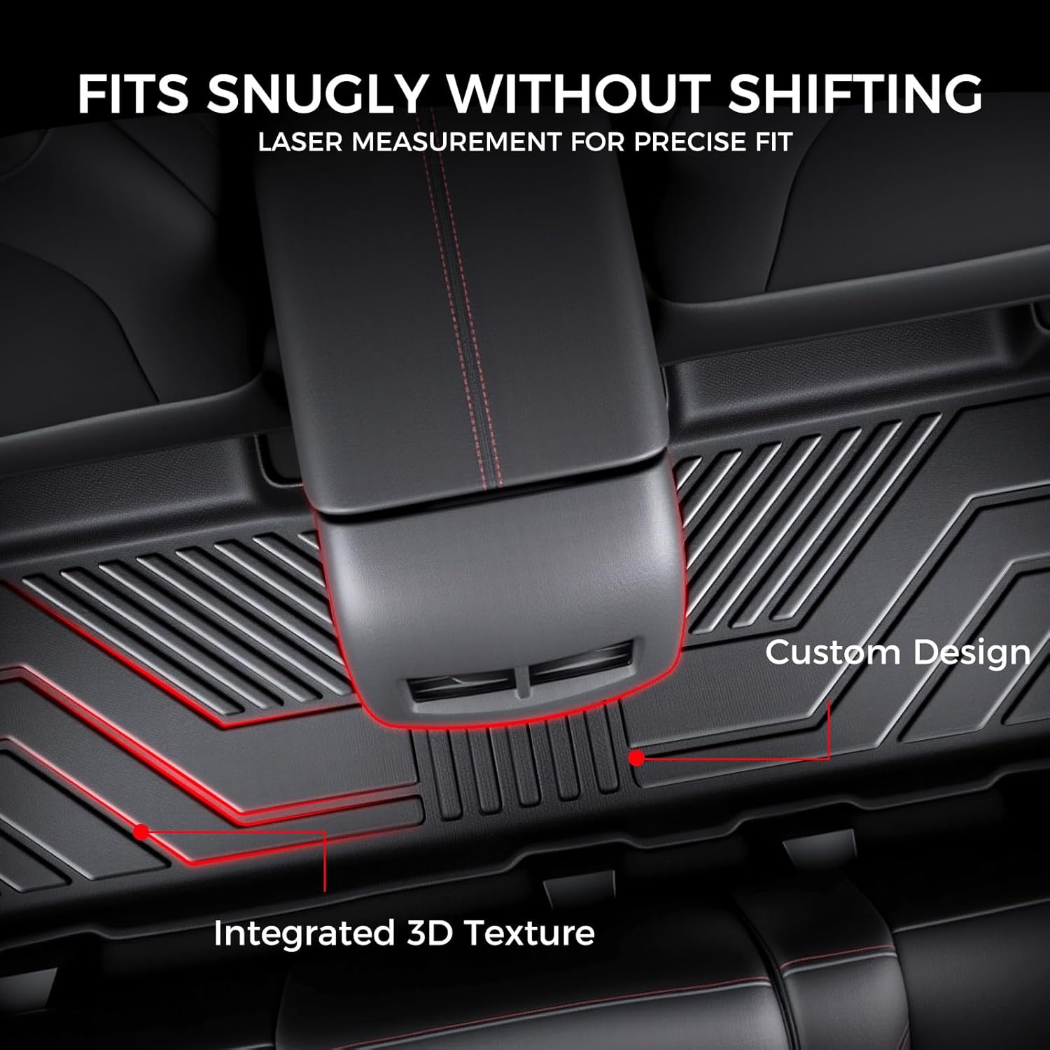 Custom Fit Floor Mats & Cargo Liner with Seat Back Covers for 2025-2026 Chevrolet Chevy Equinox/GMC Terrain (Not for Equinox EV), Anti-Slip, Heavy-Duty, All-Weather TPE Car Floor Mats, Black - Image 3