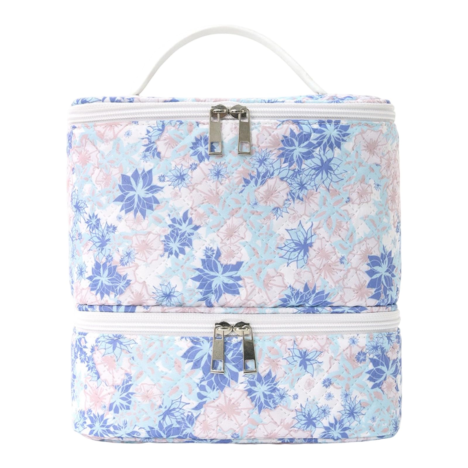 HENYGEN Spacious Two Beauty Case with 30 Exact Sections and Sturdy Polyester Fabric Multi Compartment Makeup Bag