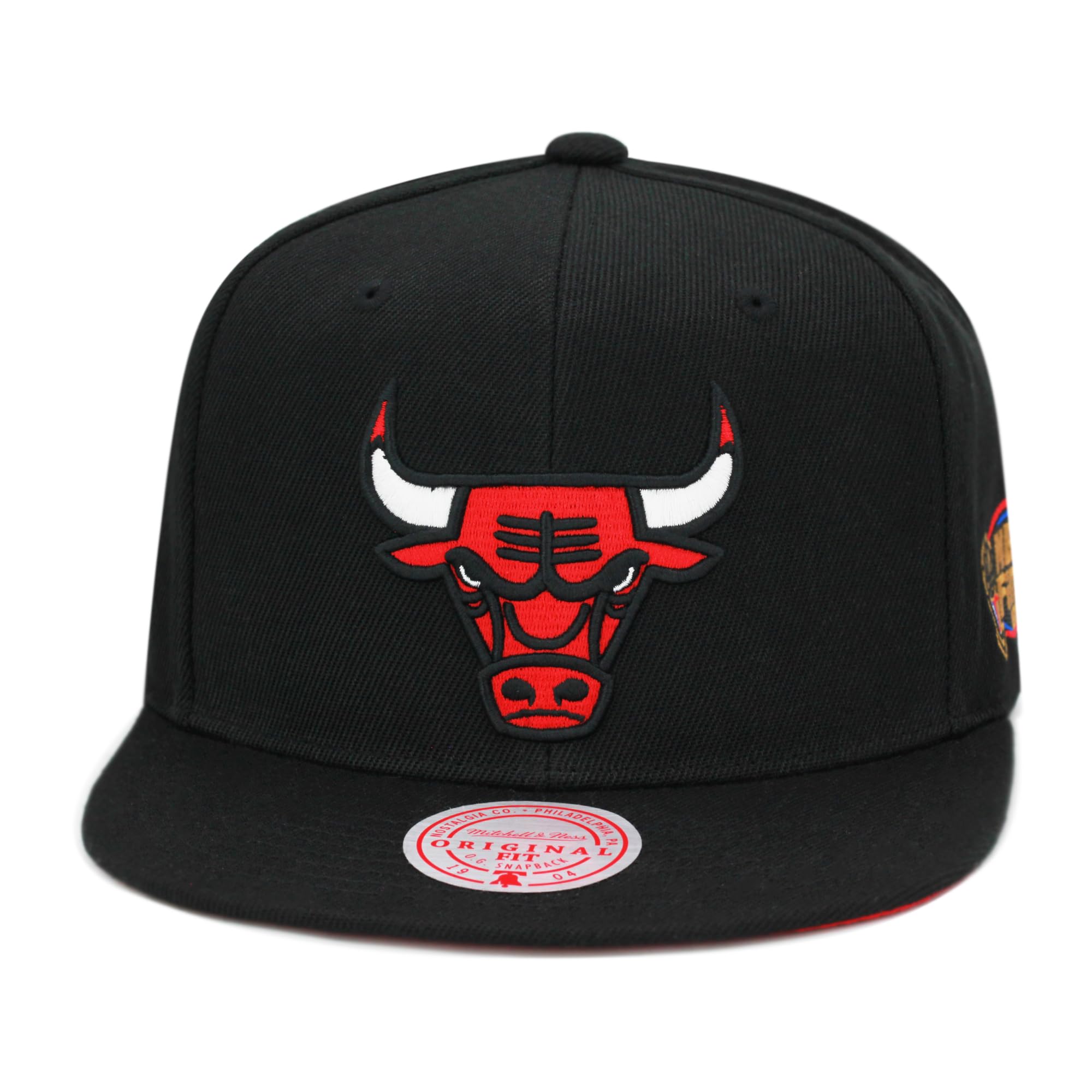 Mitchell & Ness Chicago Bulls 1996 NBA Finals Side Patch Snapback Hat Cap - Black