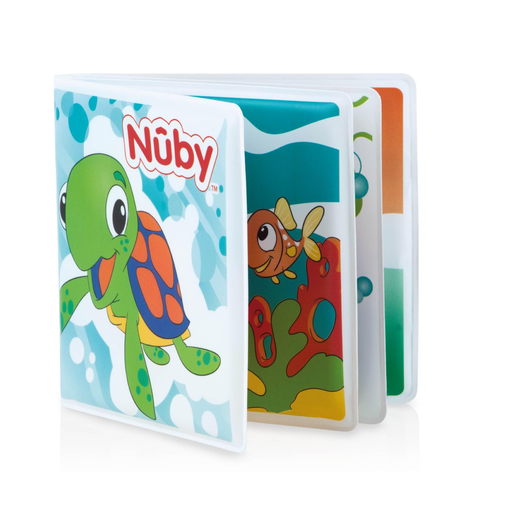 Nuby Bath Fun Time Book with Water-Proof Pages and Surprise Squeaker, Early Education, 0 M+ (Prints May Vary)